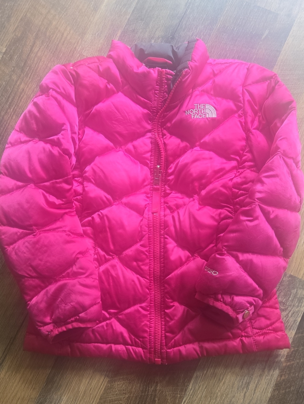 The North Face Kids Bright Pink Quilted Puffer Jacket